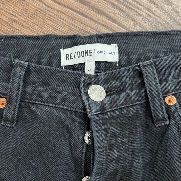 Re/Done distressed high rise loose jeans - Picture 3 of 5